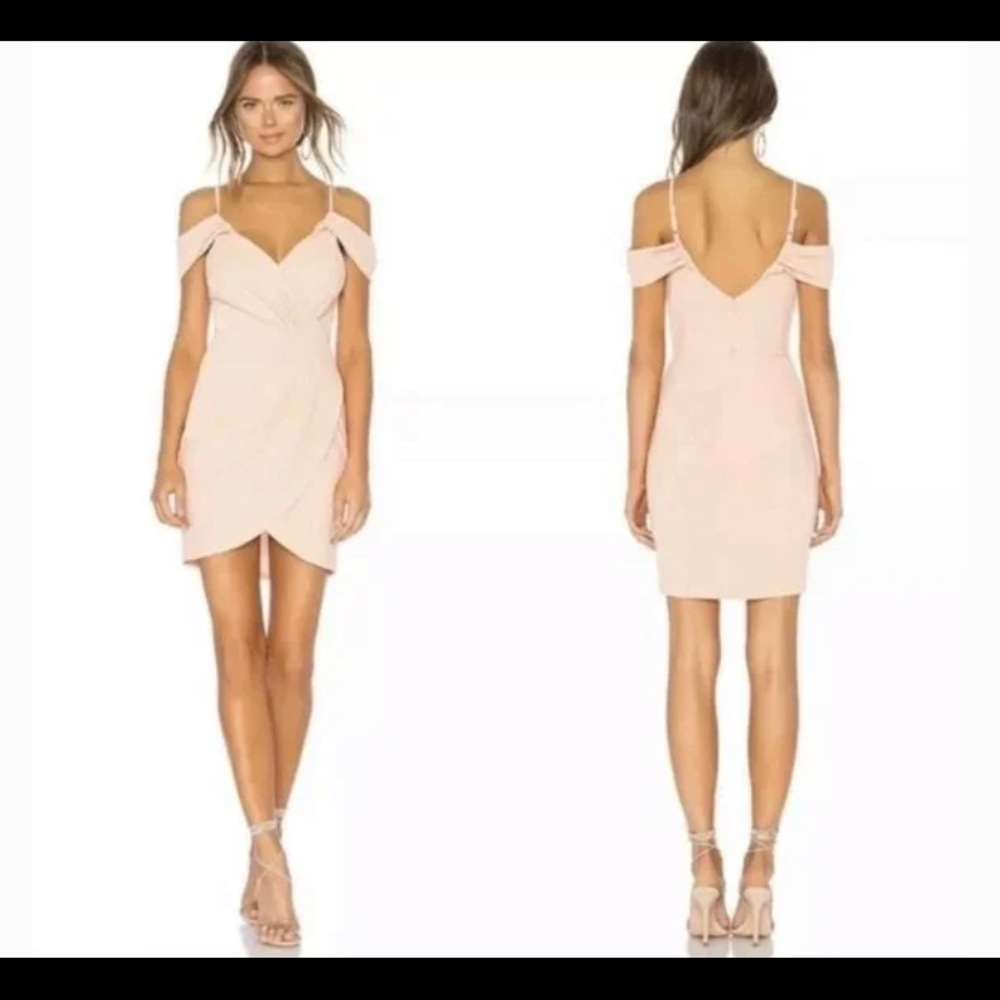 Revolve SUPERDOWN Brenda Draped Cocktail Mini Wrap Dress